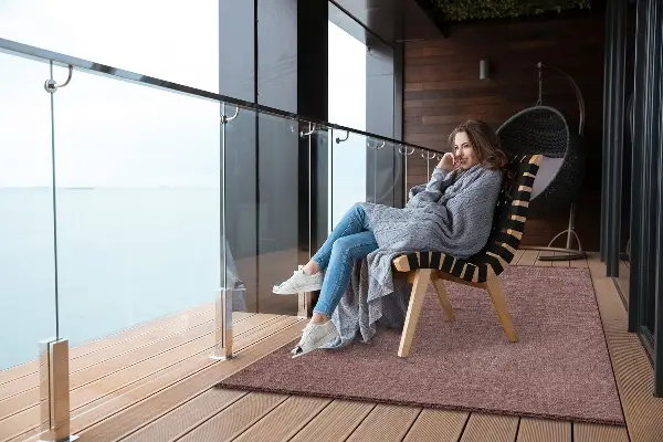 Moderní venkovní koberec Textilie textura