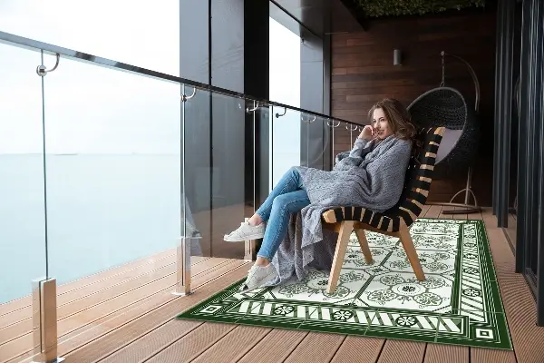 Moderní koberec na balkon Klasické dlaždice
