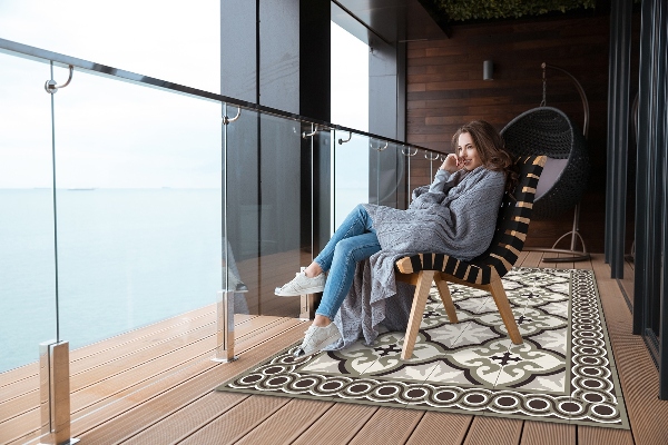 Moderní venkovní koberec Španělský vzor