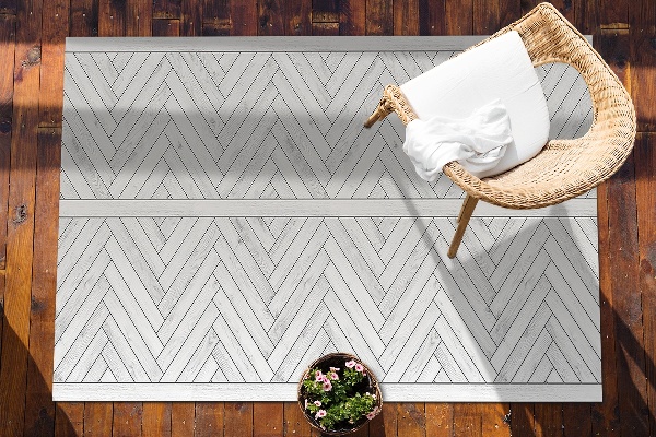 Moderní venkovní koberec Plank rybí kost