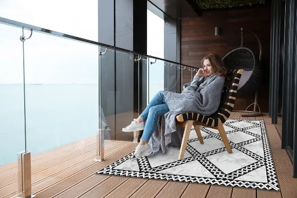 Moderní koberec na balkon Marble pattern