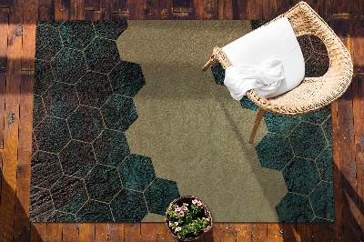 Venkovní zahradní koberec Betonové šestiúhelníky