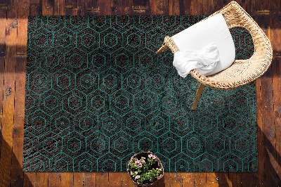 Moderní venkovní koberec Šestiúhelníky retro