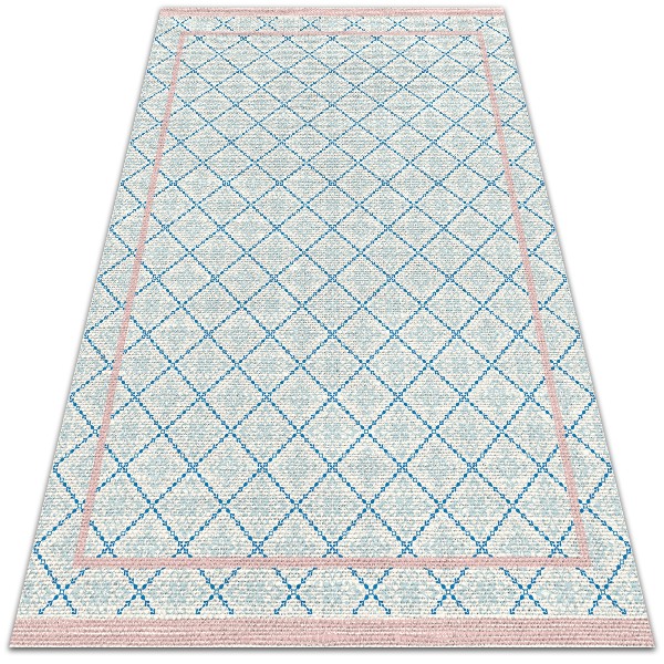 Terasový koberec Modré čáry