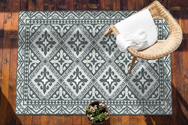 Koberec na balkon nebo terasu Geometrický vzor květiny