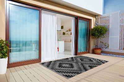 Moderní koberec na terasu Tmavé rovnoběžníky
