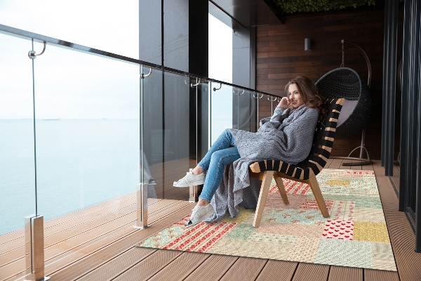 Venkovní zahradní koberec Barevné patchwork