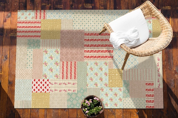 Venkovní zahradní koberec Barevné patchwork