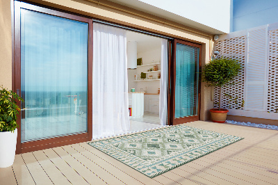 Moderní koberec na balkon Zelené diamanty