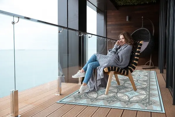 Zahradní koberec krásný vzor Geometrické kola