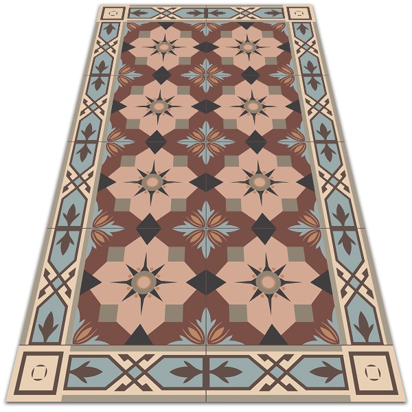 Venkovní zahradní koberec geometrické dlaždice
