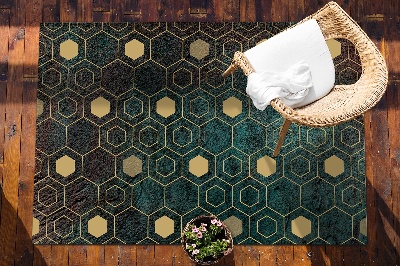 Zahradní koberec krásný vzor Šestihranné vzor