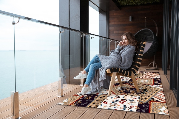 Koberec na balkon Chaotické patchwork