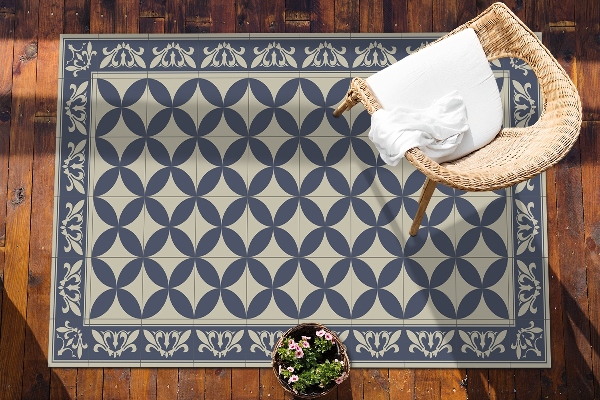 Moderní koberec na balkon Vzor azulejos
