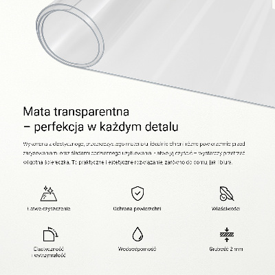 Průhledná podložka na stůl