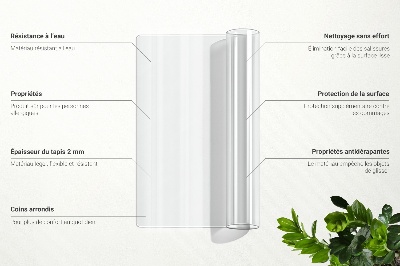 Průhledná podložka na stůl