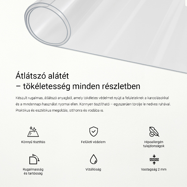 Průhledná podložka na stůl