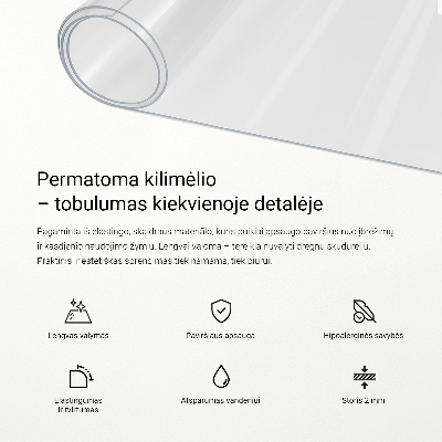 Průhledná podložka na stůl