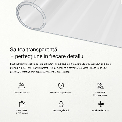 Průhledná podložka na stůl