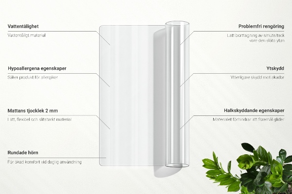 Průhledná podložka na stůl