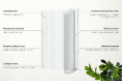 Průhledná podložka na stůl