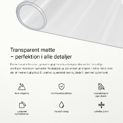 Průhledná podložka na stůl