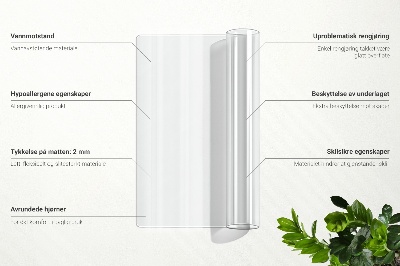 Průhledná podložka na stůl