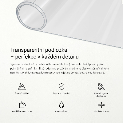 Měkké sklo průhledné