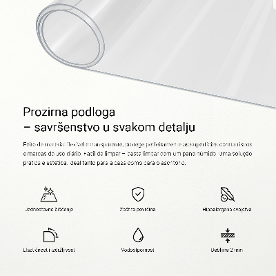Průhledná ochranná podložka univerzální
