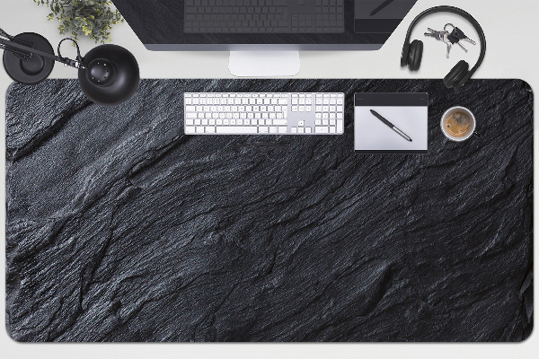 Velká ochranná podložka na stůl Černý mramor
