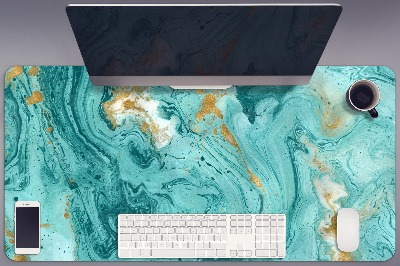 Ochranná podložka na stůl Marble tyrkysová