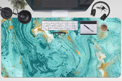 Ochranná podložka na stůl Marble tyrkysová