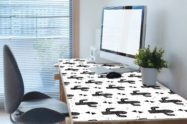 Podložka na psací stůl Černá kaktusy