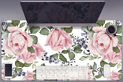 Velká ochranná podložka na stůl Akvarel růže