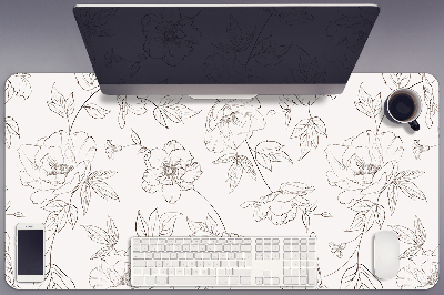 Pracovní podložka na stůl Načrtnuté květiny