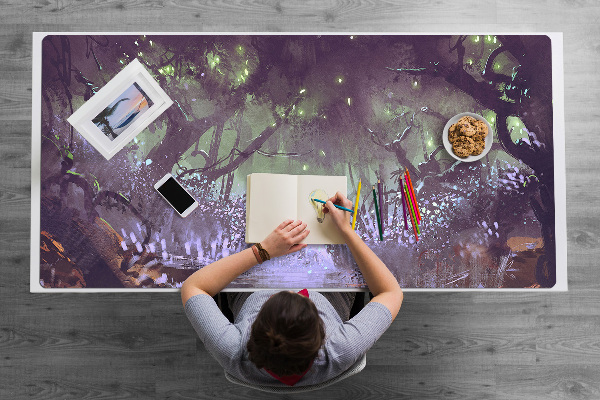 Velká podložka na stůl pro děti Temný les