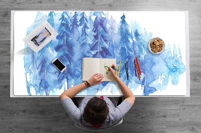 Pracovní podložka na stůl Akvarel zimní les
