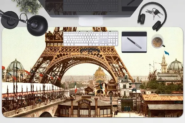 Pracovní podložka na stůl Eiffelova věž retro
