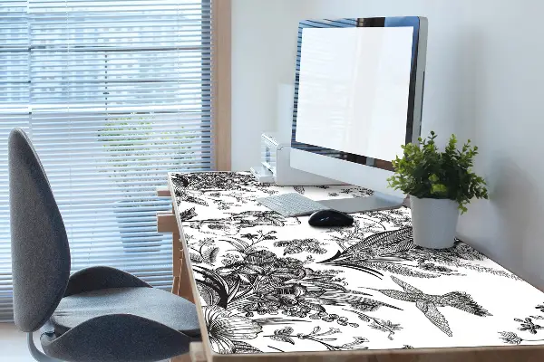 Pracovní podložka na stůl Černá a bílá zahrada