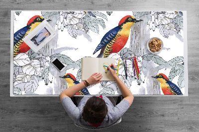 Podložka na psací stůl Malované ptáci