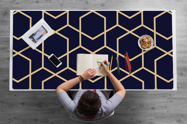 Velká podložka na stůl pro děti Gold pattern