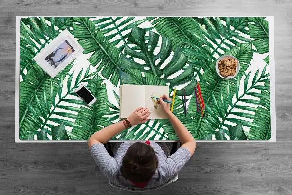 Velká ochranná podložka na stůl Monstera leaf