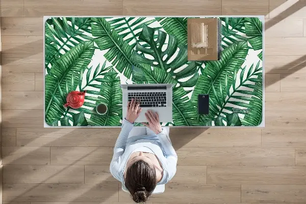 Velká ochranná podložka na stůl Monstera leaf