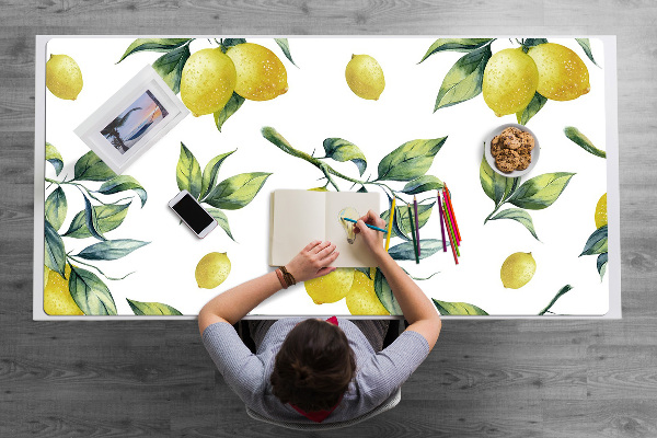 Velká ochranná podložka na stůl Žlutá citron