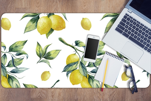 Velká ochranná podložka na stůl Žlutá citron