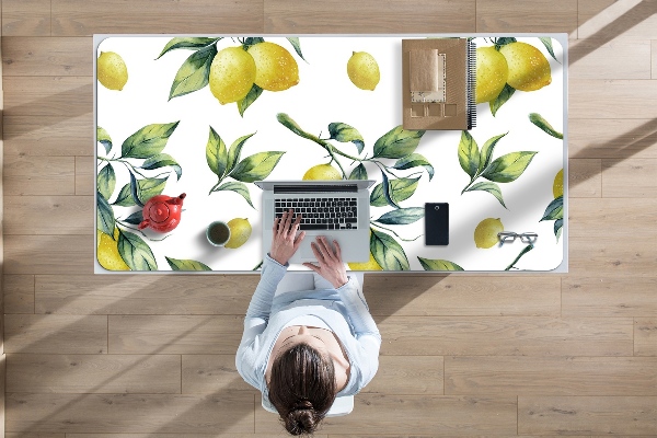 Velká ochranná podložka na stůl Žlutá citron