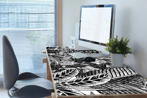 Pracovní podložka na stůl Černé a bílé písmena