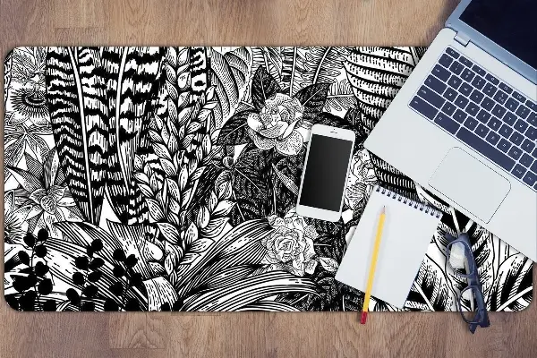 Pracovní podložka na stůl Černé a bílé písmena
