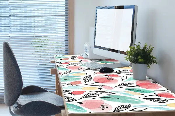 Pracovní podložka s obrázkem Červené květy
