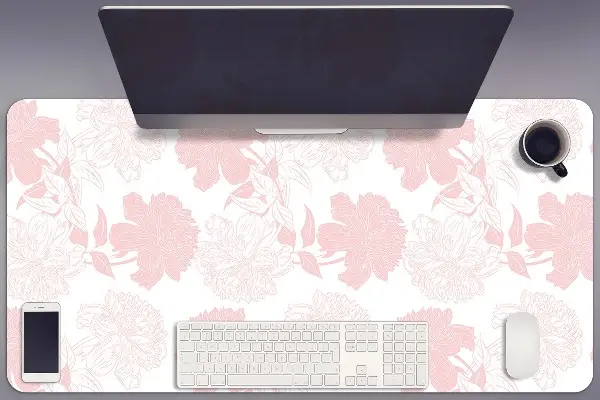 Velká ochranná podložka na stůl Růžové květy